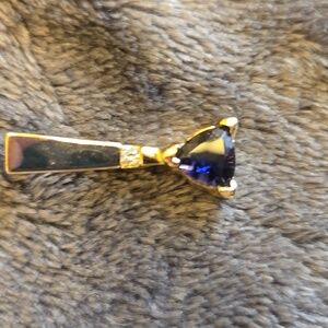 Yellow Gold & Tanzanite Diamond Pendant